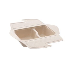   lebomló cukornád 2 rekeszes elviteles doboz behajtható tetővel 800ml 21x15cm 75db