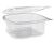 Egybefedeles szögletes viztiszta 1000 ml tál PS (50db/cs)