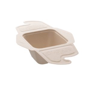   lebomló cukornád elviteles doboz behajtható tetővel 500ml 13x13cm 150db