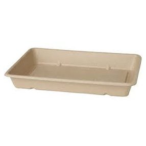   biológiailag lebomló cukornád négyszögletes tál 950ml 16x23cm 75db